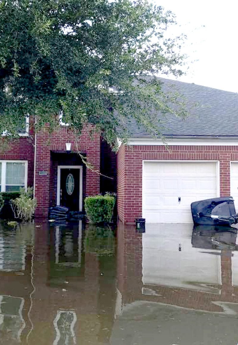 flood outside of a house